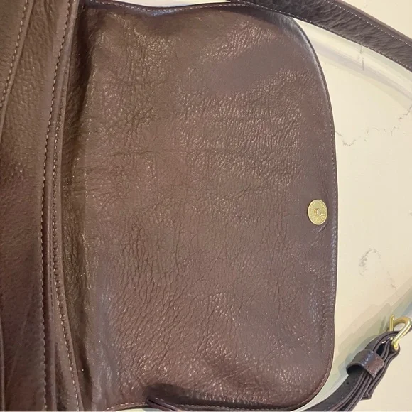 Libaire Beautiful Vintage Brown Pebbled Leather Crossbody Bag Shoulder Purse USA - Picture 6 of 15